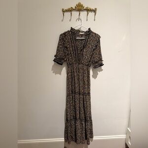 Max Studio Black Floral Maxi Dress